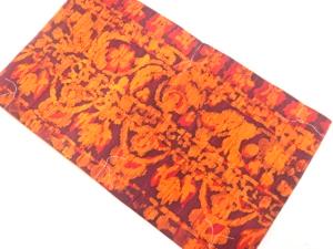 未使用品　花更紗模様織り出し　袋帯